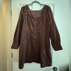 Madewell Brown Corduroy Mini Dress